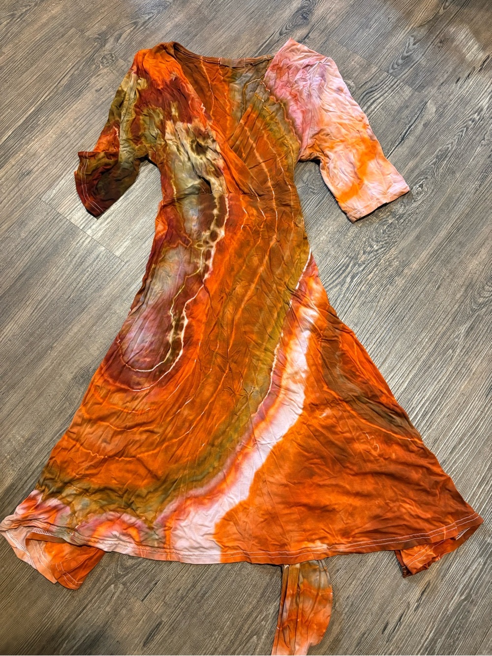 Katya Moon tie dye wrap dress size M